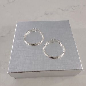 Silver hoop earrings
